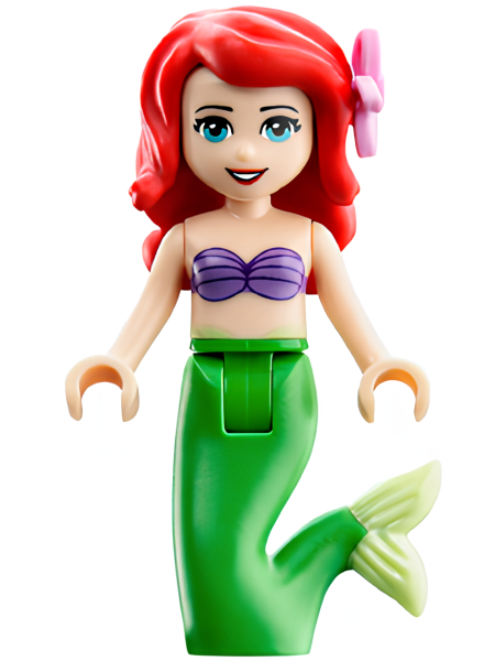 Минифигурка Lego Disney Princess Ariel, Mermaid (Light Nougat) - Medium Lavender Shell Bra Top, Bright Green Tail dp014 U